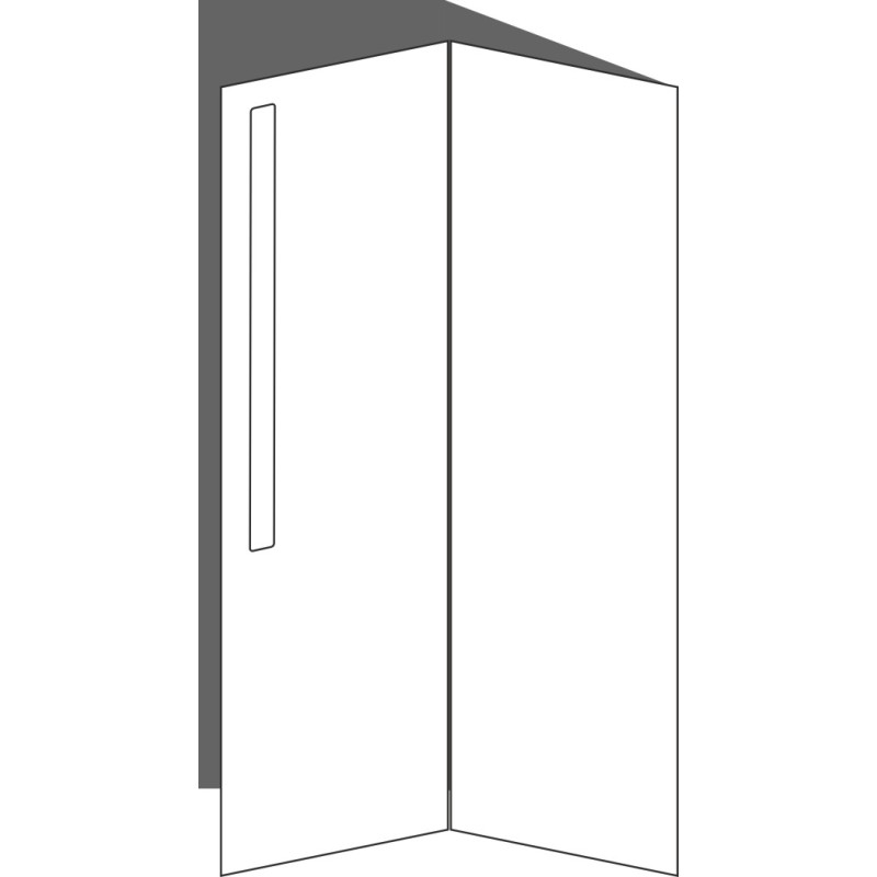 Tür Eckschrank 26x80 rechts, für Eckschränke (2ST), ONE_LINE MONO (2 Stück)