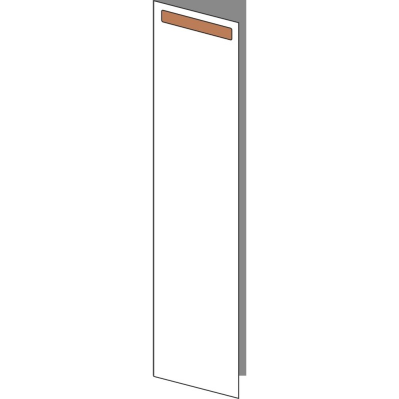 Tür 20x80 links, für Unterschränke oder Hochschränke (Griff Oben), ONE_LINE COPPER