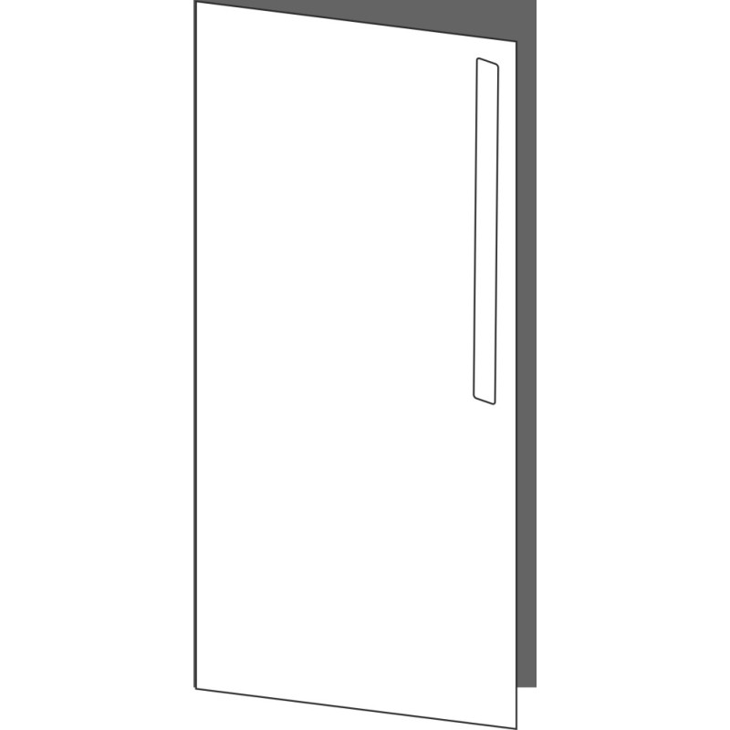 Tür 40x80 links, für Unterschränke oder Hochschränke (Griff Oben), ONE_LINE MONO