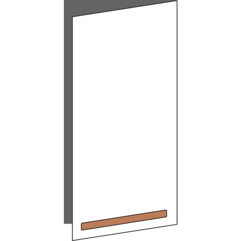 Tür 30x60 rechts, für Oberschränke oder Hochschränke (Griff Unten), ONE_LINE COPPER