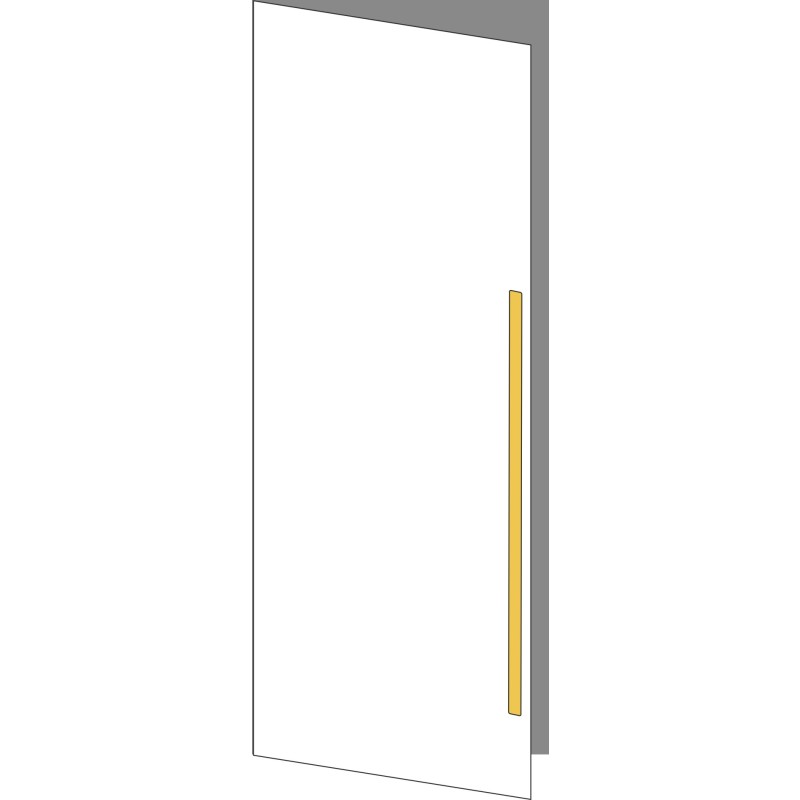 Tür 60x200 links, für Oberschränke oder Hochschränke (Griff Unten), ONE_LINE GOLD
