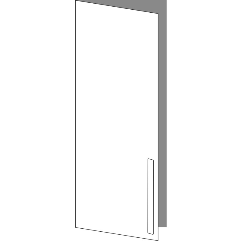 Tür 40x100 links, für Oberschränke oder Hochschränke (Griff Unten), ONE_LINE MONO