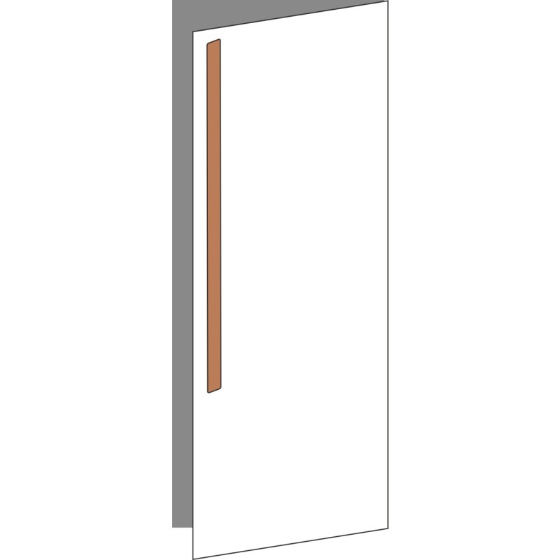 Tür 40x100 rechts, für Unterschränke oder Hochschränke (Griff Oben), ONE_LINE COPPER