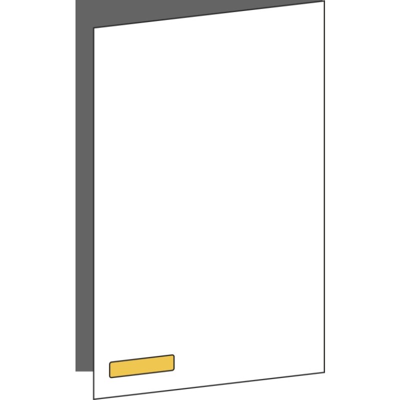 Tür 40x60 rechts, für Oberschränke oder Hochschränke (Griff Unten), ONE BRASS