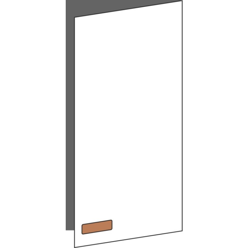 Tür 30x60 rechts, für Oberschränke oder Hochschränke (Griff Unten), ONE COPPER