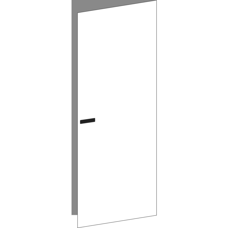 Tür 60x200 rechts, für Oberschränke oder Hochschränke (Griff Unten), ONE NERO INGO
