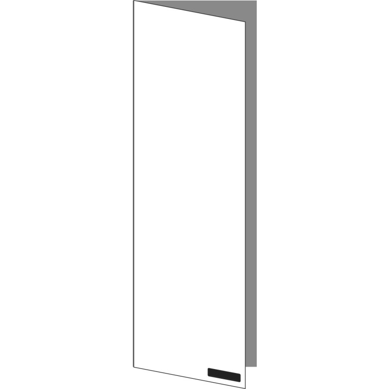 Tür 40x120 links, für Oberschränke oder Hochschränke (Griff Unten), ONE NERO INGO