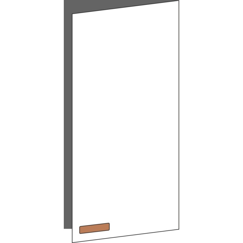 Tür 40x80 rechts, für Oberschränke oder Hochschränke (Griff Unten), ONE COPPER