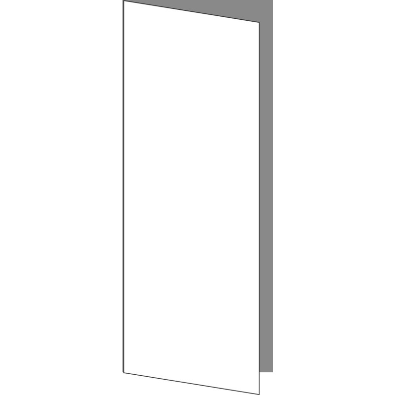 Tür 40x102 links, für Oberschränke, grifflos (mit Überstand)