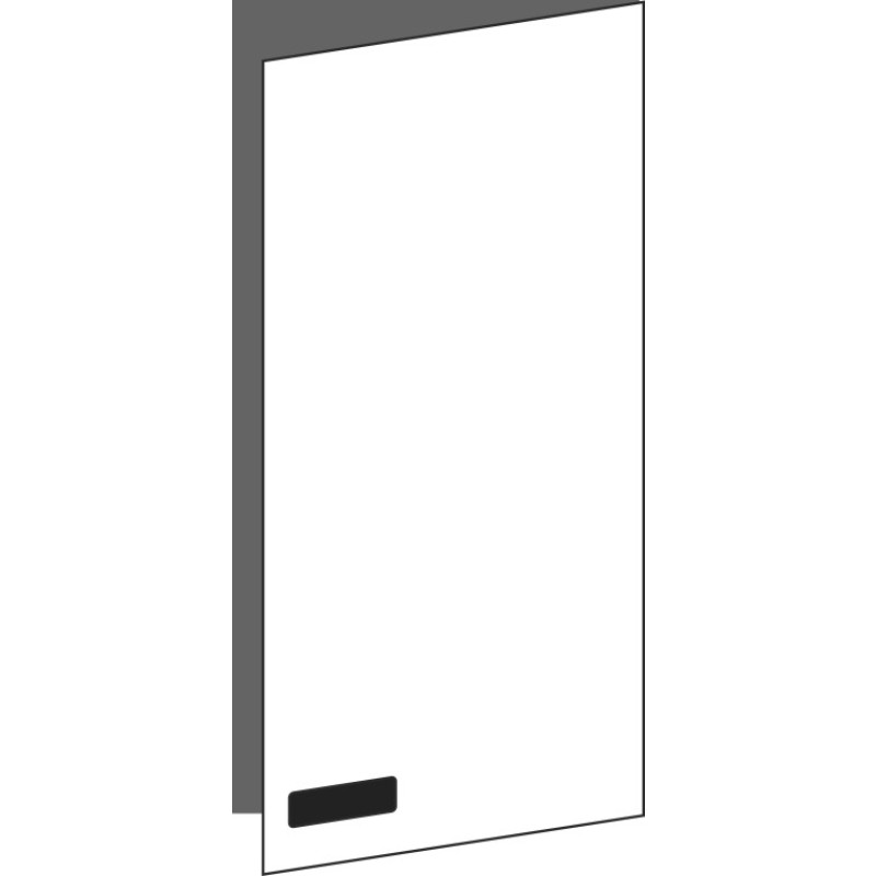 Tür 30x60 rechts, für Oberschränke oder Hochschränke (Griff Unten), ONE NERO INGO