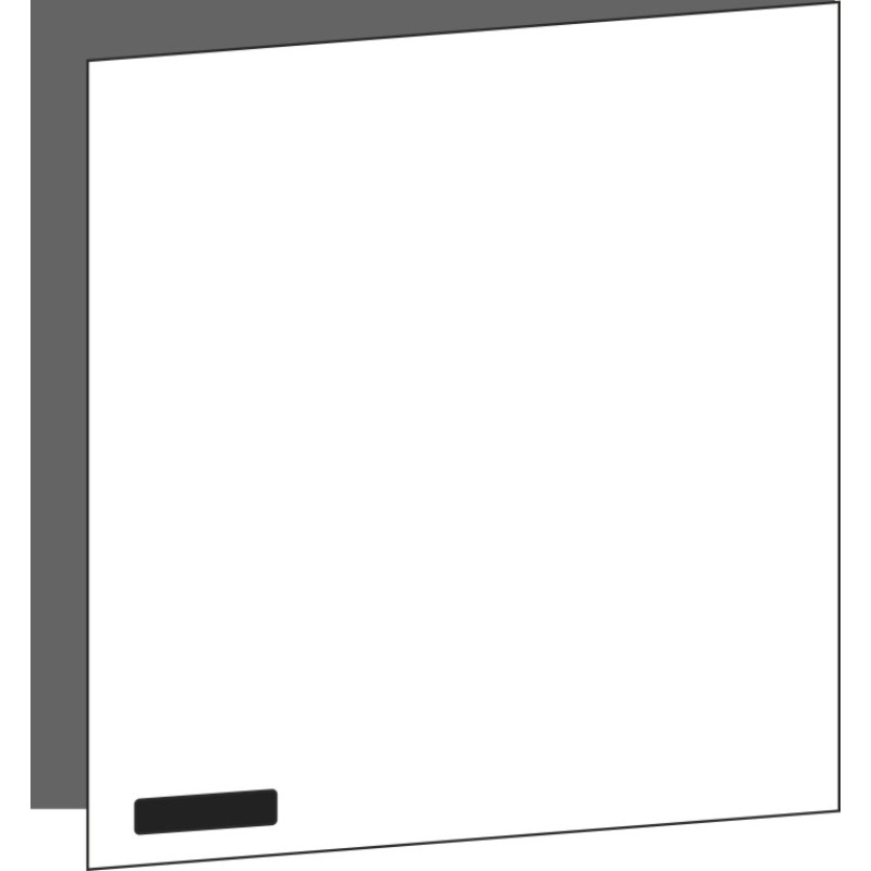 Tür 60x60 rechts, für Oberschränke oder Hochschränke (Griff Unten), ONE NERO INGO