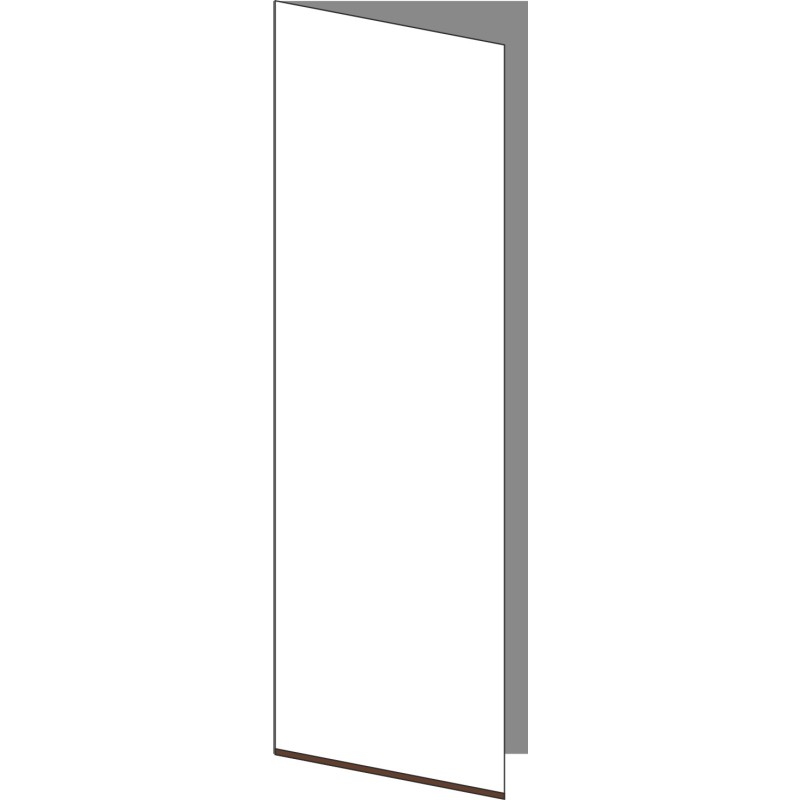 Tür 40x120 links, für Oberschränke oder Hochschränke (Griff Unten), WALNUT
