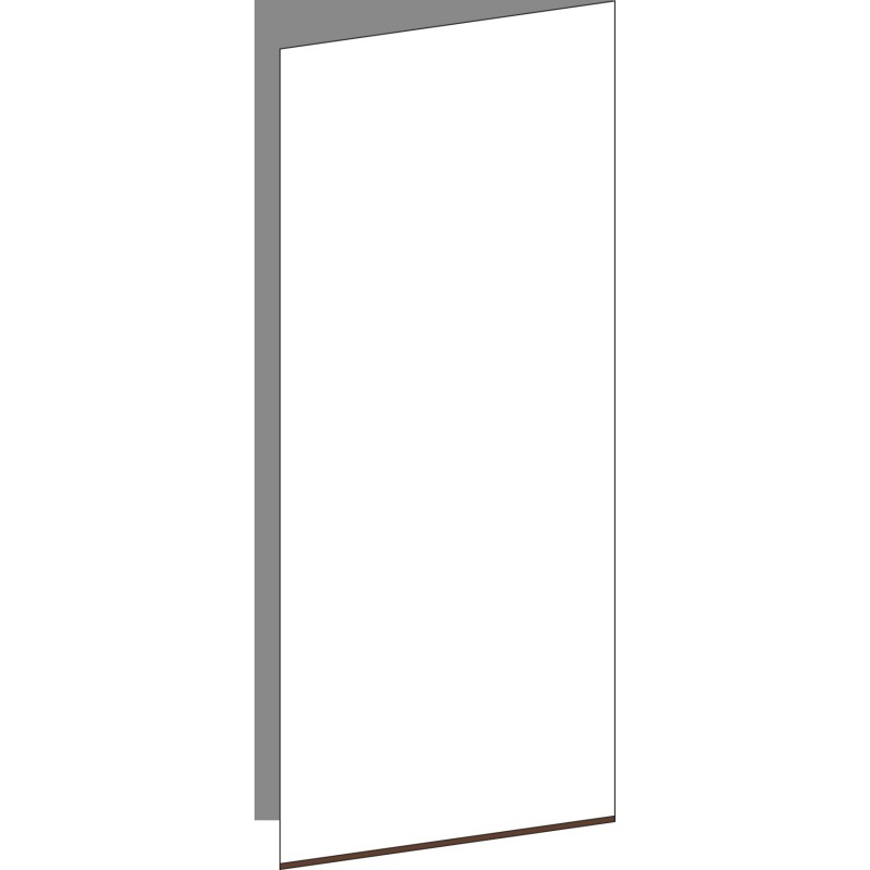 Tür 60x140 rechts, für Oberschränke oder Hochschränke (Griff Unten), WALNUT