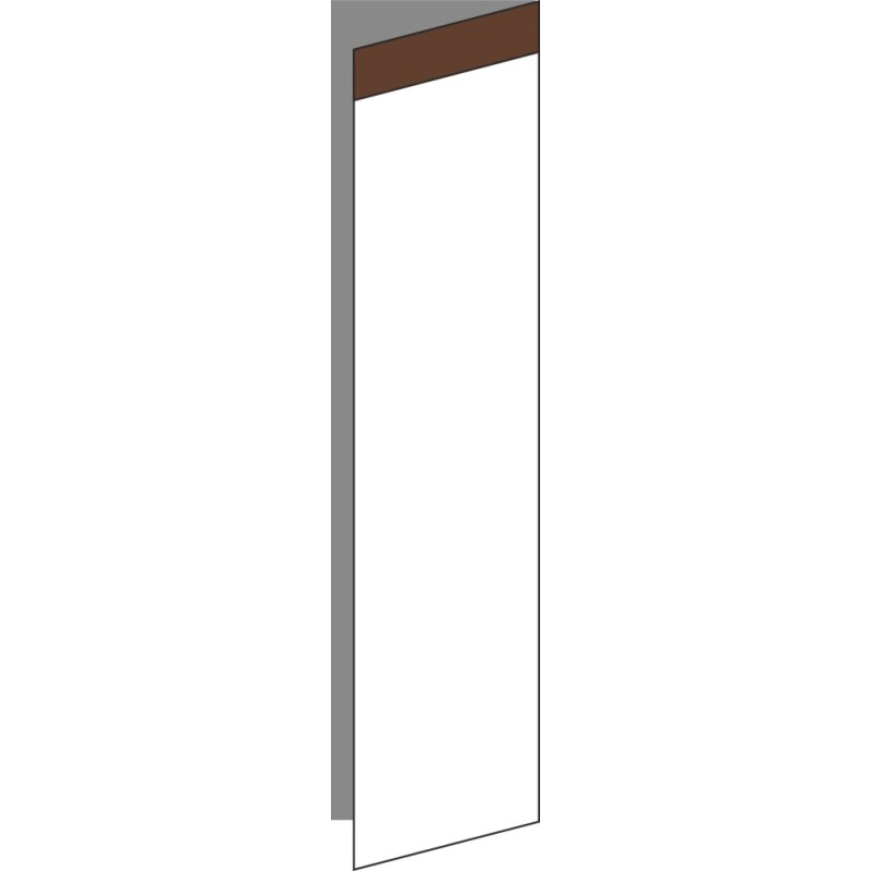 Tür 20x80 rechts, für Unterschränke oder Hochschränke (Griff Oben), WALNUT