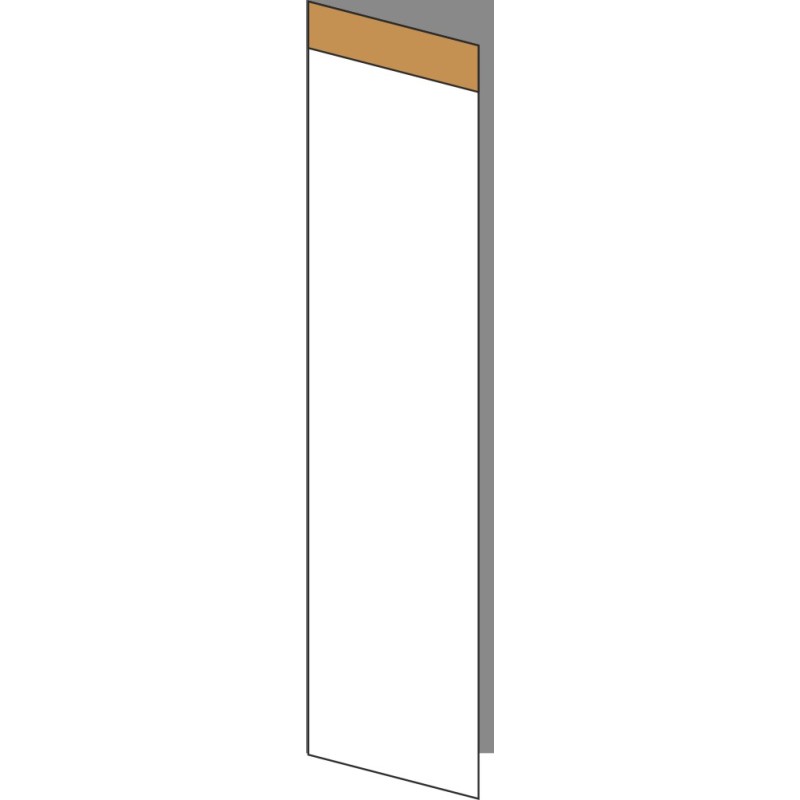 Tür 20x80 links, für Unterschränke oder Hochschränke (Griff Oben), OAK