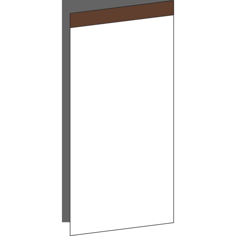 Tür 40x80 rechts, für Unterschränke oder Hochschränke (Griff Oben), WALNUT