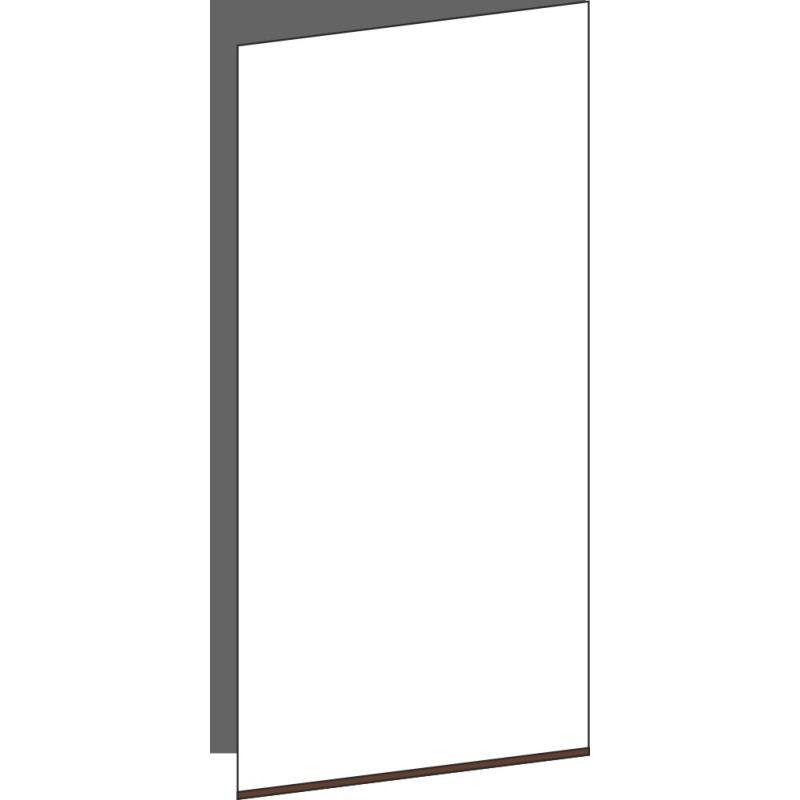 Tür 40x80 rechts, für Oberschränke oder Hochschränke (Griff Unten), WALNUT