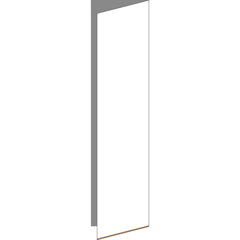 Tür 40x200 rechts, für Oberschränke oder Hochschränke (Griff Unten), OAK
