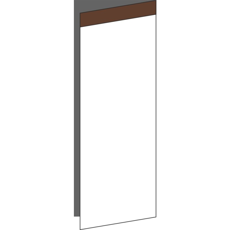 Tür 30x80 rechts, für Unterschränke oder Hochschränke (Griff Oben), WALNUT