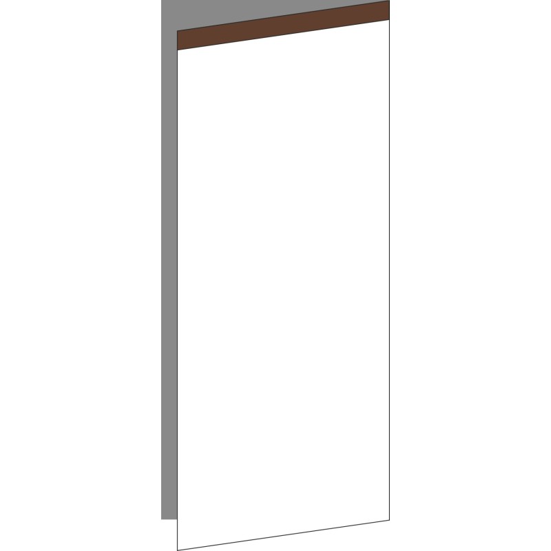 Tür 60x140 rechts, für Unterschränke oder Hochschränke (Griff Oben), WALNUT