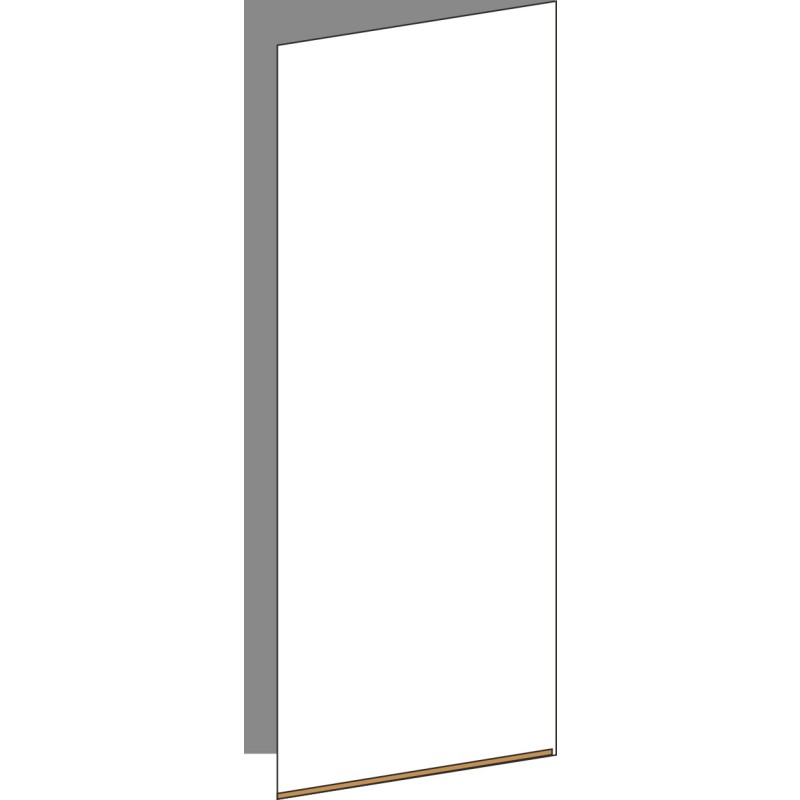 Tür 40x100 rechts, für Oberschränke oder Hochschränke (Griff Unten), OAK