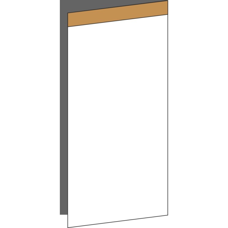 Tür 40x80 rechts, für Unterschränke oder Hochschränke (Griff Oben), OAK