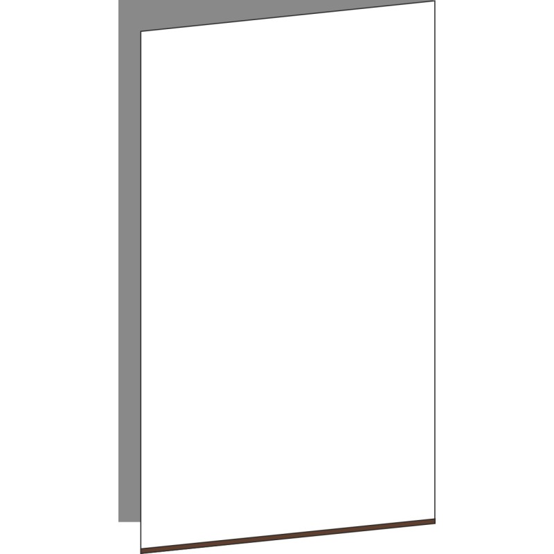 Tür 60x100 rechts, für Oberschränke oder Hochschränke (Griff Unten), WALNUT