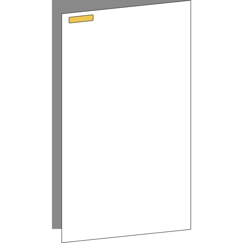 Tür 60x100 rechts, für Unterschränke oder Hochschränke (Griff Oben), ONE GOLD