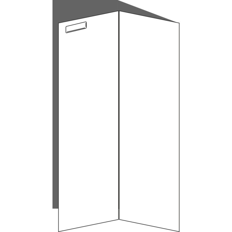 Tür Eckschrank 26x80 rechts, für Eckschränke (2ST), ONE MONO (2 Stück)