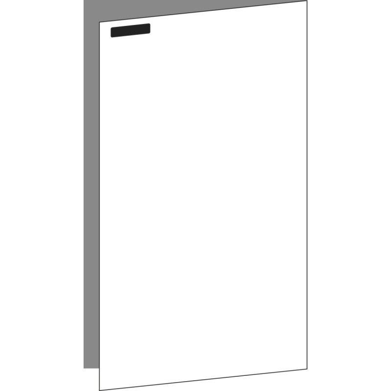 Tür 60x100 rechts, für Unterschränke oder Hochschränke (Griff Oben), ONE NERO INGO