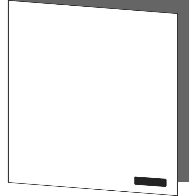 Tür 60x60 links, für Oberschränke oder Hochschränke (Griff Unten), ONE NERO INGO