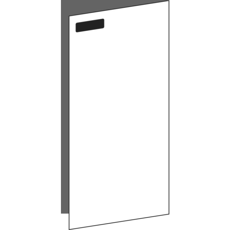 Tür 30x60 rechts, für Unterschränke oder Hochschränke (Griff Oben), ONE NERO INGO