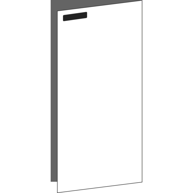 Tür 40x80 rechts, für Unterschränke oder Hochschränke (Griff Oben), ONE NERO INGO