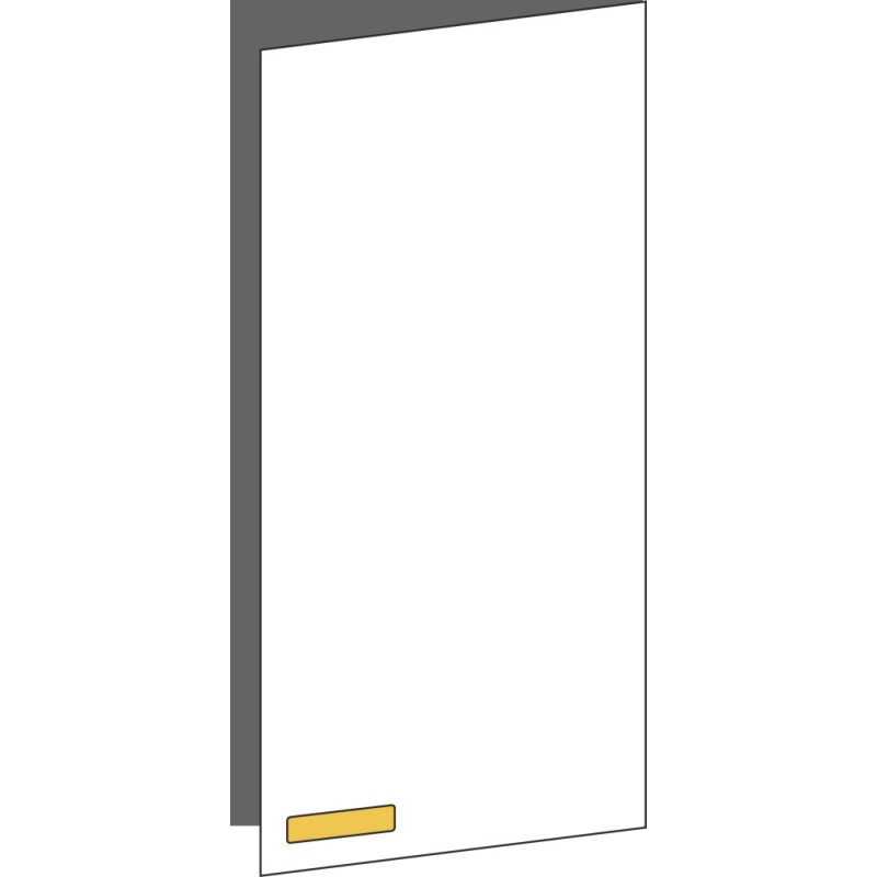 Tür 40x80 rechts, für Oberschränke oder Hochschränke (Griff Unten), ONE BRASS