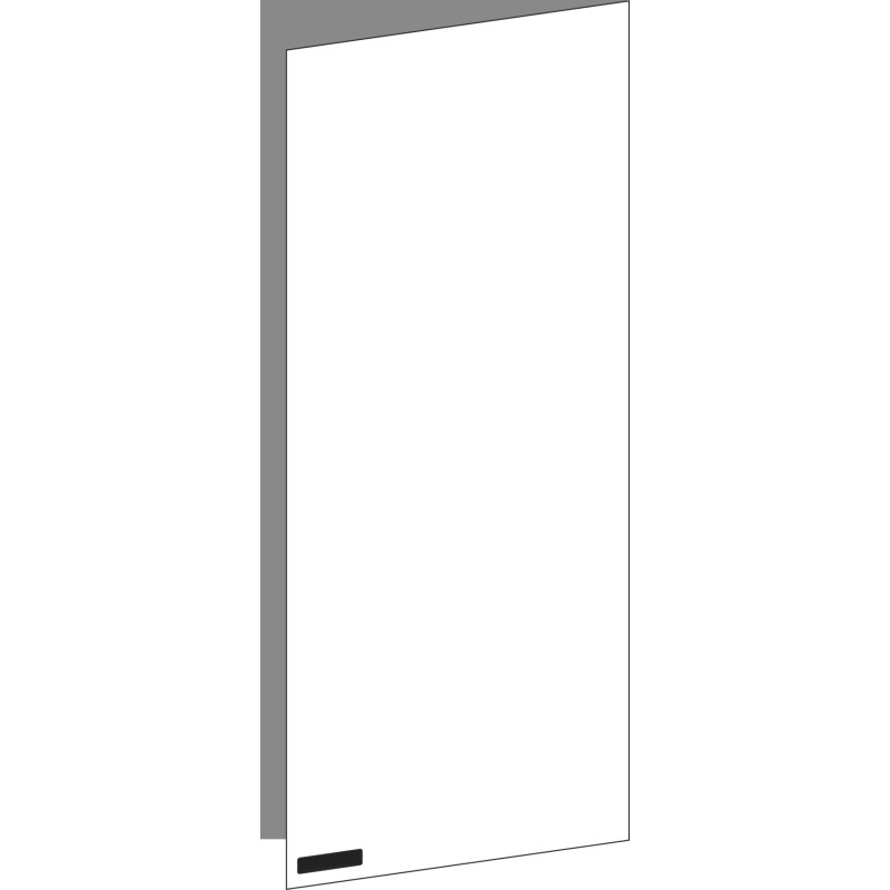 Tür 60x140 rechts, für Oberschränke oder Hochschränke (Griff Unten), ONE NERO INGO
