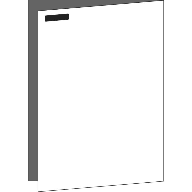 Tür 60x80 rechts, für Unterschränke oder Hochschränke (Griff Oben), ONE NERO INGO