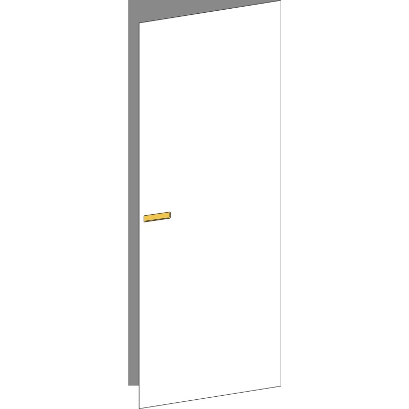 Tür 60x200 rechts, für Oberschränke oder Hochschränke (Griff Unten), ONE GOLD