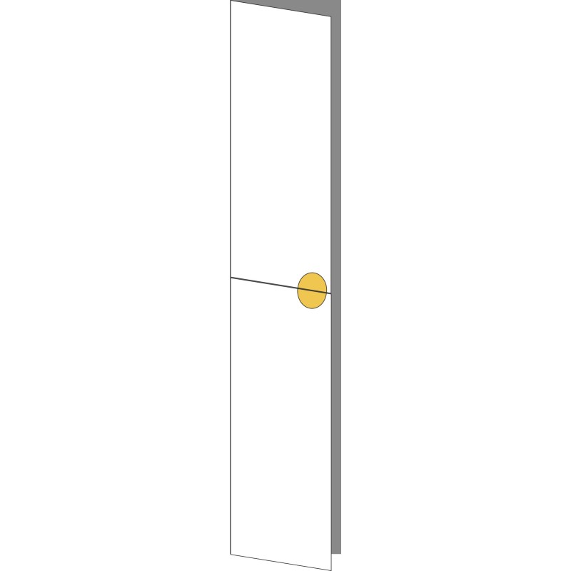 Tür 40x96 links, Frontpaar (2 Türen), ROUND_UP_BRASS (2 stueck)