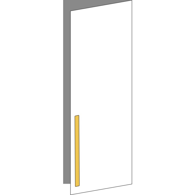 Tür 40x120 rechts, Griff Unten, ONE_LINE GOLD
