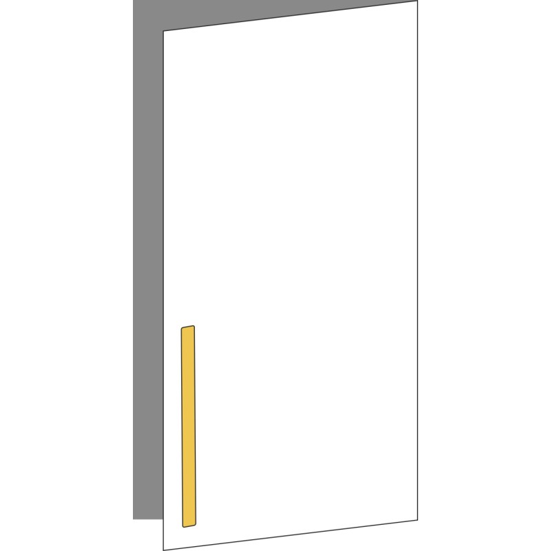 Tür 60x120 rechts, Griff Unten, ONE_LINE GOLD