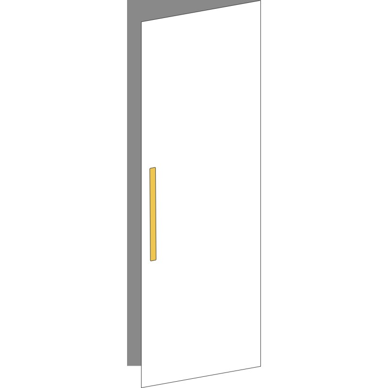 Tür 60x180 rechts, Griff Unten, ONE_LINE GOLD